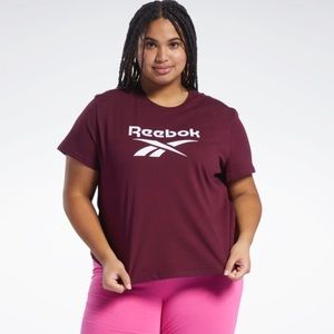 NWT maroon Reebok graphic tee size 1X